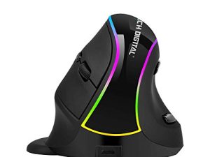 ماوس J-Tech الرقمي المريح مع اتصال لاسلكي ، مسند راحة اليد القابل للإزالة ، أزرار الإبهام ، بطارية قابلة لإعادة الشحن ، 800 ، 1200 ، 1800 ، 3200 نقطة في البوصة قابلة للتعديل ؛ متوافق مع Windows و MAC OS [V638]