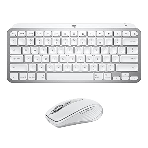 Logitech MX Keys Mini for Mac Keyboard + MX Anywhere 3 for Mac Wireless Mouse Combo - مفاتيح بإضاءة خلفية ، USB-C ، بلوتوث ، مريح ، مضغوط ، تمرير سريع ، مُحسّن لـ macOS ، iPadOS - رمادي باهت Logitech MX Keys Mini for Mac Keyboard + MX Anywhere 3 for Mac Wireless Mouse Combo - مفاتيح بإضاءة خلفية ، USB-C ، بلوتوث ، مريح ، مضغوط ، تمرير سريع ، مُحسّن لـ macOS ، iPadOS - رمادي باهت