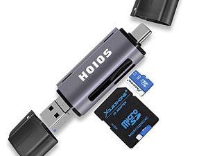 قارئ بطاقة SD USB-C ، قارئ بطاقة ذاكرة 3 في 1 مع موصلات ثلاثية ، محول قارئ بطاقات USB 3.0 لـ SDXC ، Micro SDXC ، متوافق مع Windows ، Mac OS ، Linux ، Android ، فضي رمادي