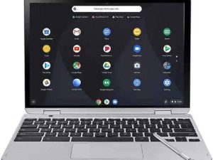 Samsung Chromebook Plus V2 XE520QAB-K03US كمبيوتر محمول بشاشة تعمل باللمس مقاس 12.2 بوصة مع قلم رقمي - 1920 × 1200-4 جيجابايت رام - 1.5 جيجاهرتز Intel Celeron 3965y - 64 جيجابايت eMMC - Chrome OS - Light Titan (مجدد)