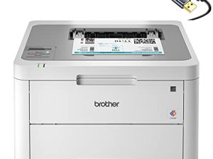 Brother HL-L3210CW USB & Wireless Digital Color Laser Printer for Home Business Office - Single-Function: Print Only - 19 ppm، 600 x 2400 dpi، 250-Sheet Large Capacity، Tillsiy USB Printer Cable