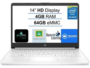 أحدث كمبيوتر محمول 2021 HP Stream 14 بوصة HD SVA ، معالج Intel Celeron N4020 ، ذاكرة وصول عشوائي 4 جيجابايت ، ذاكرة فلاش eMMC سعة 64 جيجابايت ، Office 365 ، HDMI ، USB-C ، Windows 10 ، أبيض ، AllyFlex MP ، فئة عبر الإنترنت