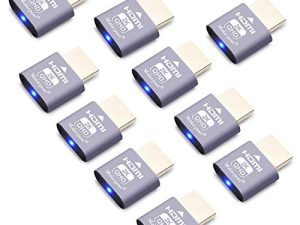 مقبس HDMI Dummy Plug محاكي عرض بدون رأس DDC EDID بدون رأس مع نظام التشغيل Windows Mac OSX Linux رائع لدعم تسريع الرسومات 1920x1080 @ 60Hz 10P