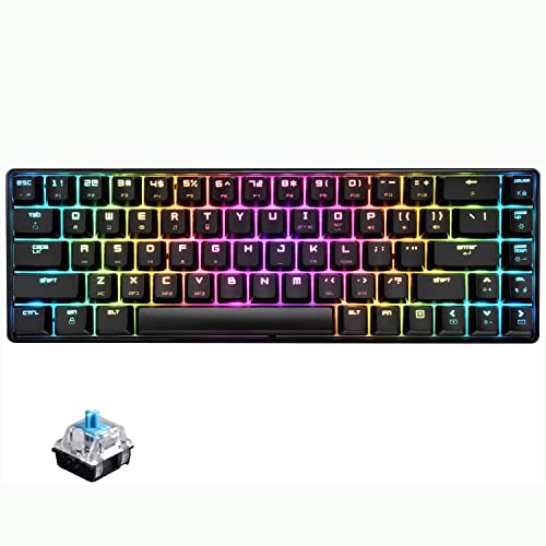 لوحة مفاتيح ميكانيكية LexonElec T8 بنسبة 60٪: إضاءة خلفية RGB ، مفتاح أزرق نقر ، مقاوم للانسكاب ، مفاتيح قابلة للتخصيص ، مفاتيح مخصصة للوسائط المتعددة ، أسود فائق الصغر لوحة مفاتيح ميكانيكية LexonElec T8 بنسبة 60٪: إضاءة خلفية RGB ، مفتاح أزرق نقر ، مقاوم للانسكاب ، مفاتيح قابلة للتخصيص ، مفاتيح مخصصة للوسائط المتعددة ، أسود فائق الصغر