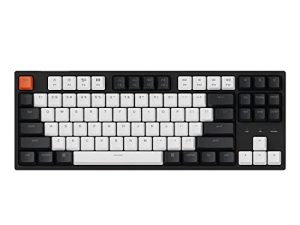 لوحة مفاتيح ميكانيكية سلكية Keychron C1 87 Key قابلة للتبديل السريع ، كابل USB من النوع C ، لوحة مفاتيح ميكانيكية للألعاب من نوع ABS ، Keycaps TKL ، بإضاءة خلفية بيضاء Gateron G Pro Brown Switch لنظام Mac Windows