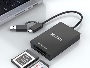 قارئ بطاقات 4 في 1 USB 3.1 XQD SD ، قارئ بطاقات XQD فتحة مزدوجة قارئ بطاقات الذاكرة من النوع C (5 جيجابت في الثانية) قارئ Sony XQD يدعم Sony G / M Series ، Lexar 2933x / 1400x USB Mark XQD Card ، SD / SDHC لتحقيق الانتصارات / ماك / أندرويد