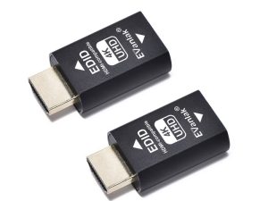 EVanlak 3rd Generrtion Hdmi Edid Emulator Passthrough إزالة محول المحاكي يعمل مع Mac Thunderbolt إلى مفاتيح HDMI / موسع / مستقبل AV / مقسم فيديو 4k- 3840x2160 @ 60Hz-2pack