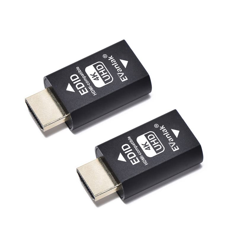 EVanlak 3rd Generrtion Hdmi Edid Emulator Passthrough إزالة محول المحاكي يعمل مع Mac Thunderbolt إلى مفاتيح HDMI / موسع / مستقبل AV / مقسم فيديو 4k- 3840x2160 @ 60Hz-2pack EVanlak 3rd Generrtion Hdmi Edid Emulator Passthrough إزالة محول المحاكي يعمل مع Mac Thunderbolt إلى مفاتيح HDMI / موسع / مستقبل AV / مقسم فيديو 4k- 3840x2160 @ 60Hz-2pack
