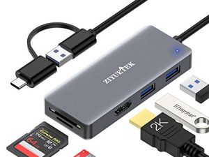 مهايئ USB إلى HDMI محطة إرساء USB و USB c ومحور USB مع بطاقة رسومات خارجية hdmi للكمبيوتر المكتبي والكمبيوتر المحمول الموسع يدعم Windows 7/8/10 [لا يدعم MAC و Chromebook و Linux]