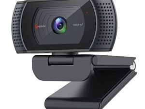 Angetube 1080P كاميرا ويب مع ميكروفون مزدوج وغطاء للخصوصية كاميرا كمبيوتر ذات ضبط تلقائي للصورة لأجهزة الكمبيوتر المحمول / كمبيوتر مكتبي ماك ، كاميرا ويب USB للكمبيوتر الشخصي لعقد المؤتمرات / البث / مكالمات الفيديو
