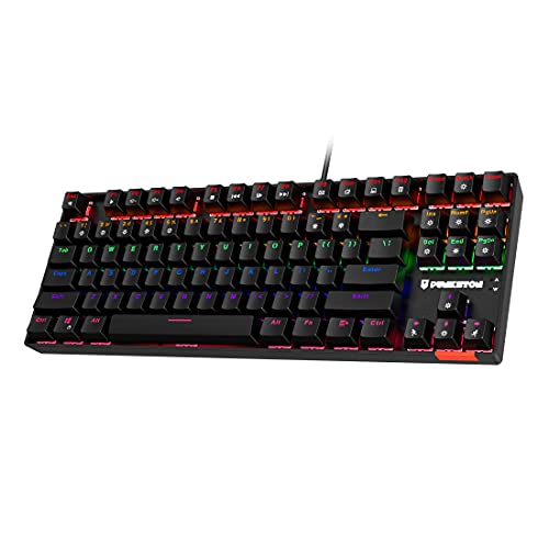 لوحة مفاتيح ميكانيكية للألعاب من Punkston TK87 ، بإضاءة خلفية بإضاءة خلفية LED RGB بألوان قوس قزح و 87 مفتاحًا مضادًا للظلال للكمبيوتر الشخصي للألعاب لنظام التشغيل Windows / Mac (مفتاح أحمر ، أسود) لوحة مفاتيح ميكانيكية للألعاب من Punkston TK87 ، بإضاءة خلفية بإضاءة خلفية LED RGB بألوان قوس قزح و 87 مفتاحًا مضادًا للظلال للكمبيوتر الشخصي للألعاب لنظام التشغيل Windows / Mac (مفتاح أحمر ، أسود)