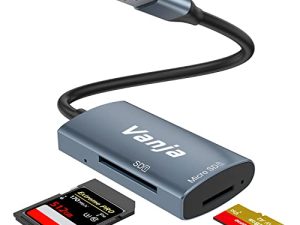 قارئ بطاقة USB SD ، محول بطاقة USB 3.0 Micro SD ، بطاقة SD إلى محول USB ، قارئ بطاقة الذاكرة ، قارئ Vanja SD لبطاقة SD / TF / Micro SD / SDXC / SDHC / MMC / RS-MMC / UHS-I ، لأجهزة Mac كمبيوتر محمول يعمل بنظام التشغيل Windows Linux