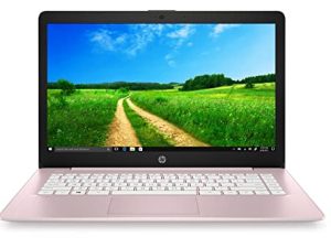 شاشة 2022 HP Stream 14 بوصة عالية الدقة معالج Intel Celeron N4000 ثنائي النواة ذاكرة DDR4 سعة 4 جيجا بايت تخزين 192 جيجا بايت (بطاقة 64 جيجا بايت eMMC + 128 جيجا بايت) كاميرا ويب HDMI WiFi Bluetooth سنة واحدة Microsoft 365 Win10 S وردي وردي | حزمة TGCD