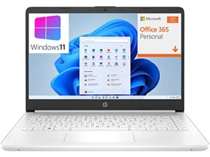 كمبيوتر محمول Flagship HP 14 14 بوصة ، معالج Intel Celeron N4020 حتى 2.8 جيجا هرتز ، ذاكرة وصول عشوائي DDR4 4 جيجا بايت ، 64 جيجا بايت eMMC ، 802.11AC WiFi ، Bluetooth 5 ، Snowflake White ، Windows 11 S ، 1 Year Office 365 ، BROAGE Mousepad