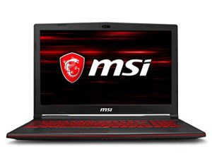 كمبيوتر محمول MSI GL63 8RD-210US للألعاب i7-8750H GTX 1050Ti 4 جيجا بايت ، 8 جيجا بايت رام ، 256 جيجا بايت SSD + 1 تيرا بايت HDD ، 15.6 بوصة