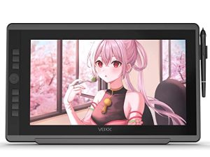 جهاز لوحي للرسم مع شاشة ، VEIKK VK1560PRO شاشة عرض 15.6 بوصة ، شاشة IPS HD رسومية مع 8192 قلم سلبي وحامل قابل للتعديل ، متوافق مع نظام التشغيل Windows Mac (92٪ NTSC 120٪ s RGB)
