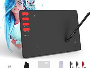 لوحة رسم للكمبيوتر مقاس 8 × 6 بوصة جهاز لوحي لرسم الرسومات النشطة مع قلم خالٍ من البطارية و 8 مفاتيح سريعة متوافقة مع أنظمة التشغيل Windows / Android / Mac OS