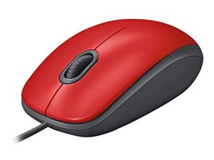 لوجيتك M110 USB ضوئي 1000 ديسيبل متوحد الخواص الفئران الحمراء