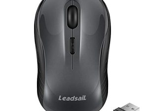ماوس لاسلكي من LeadsaiL ماوس صامت 2.4G USB للكمبيوتر وماوس ضوئي مضغوط لاسلكي ماوس لاسلكي صغير هادئ ، بلا ضوضاء ، 4 أزرار ، 3 ماوس محمول DPI قابل للتعديل للكمبيوتر / الكمبيوتر المحمول / Windows / Mac / Linux