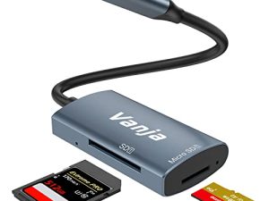 قارئ بطاقات USB C إلى SD ، بطاقة SD إلى محول USB C ، محول قارئ بطاقات Micro SD ، قارئ بطاقة ذاكرة Vanja USB 3.0 لبطاقة SD / TF / Micro SD / SDXC / SDHC / MMC / RS-MMC / UHS-I ، من أجل كمبيوتر محمول يعمل بنظام التشغيل Mac OS Windows Linux