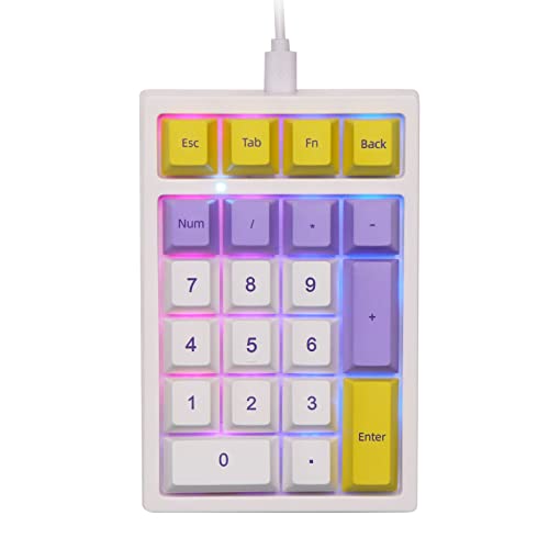 لوحة أرقام سلكية قابلة للتبديل السريع EPOMAKER TH21 21 مفتاحًا مع إضاءة خلفية RGB ، قابلة للبرمجة ، غطاء الكرز PBT Keycaps لـ Win / Mac (مفتاح Epomaker Budgerigar) لوحة أرقام سلكية قابلة للتبديل السريع EPOMAKER TH21 21 مفتاحًا مع إضاءة خلفية RGB ، قابلة للبرمجة ، غطاء الكرز PBT Keycaps لـ Win / Mac (مفتاح Epomaker Budgerigar)