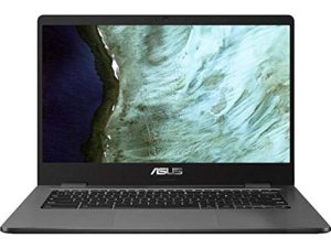 Asus Chromebook C423NA-BCLN5 14 "4GB 32GB Intel Celeron N3350 X2 2.4GHz Chrome OS ، رمادي (مجدد)