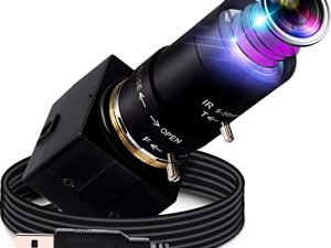 8MP Ultra HD Varifocal Webcam ، 5-50mm 10X Optical Zoom Usb Camera ، FHD 2448p Varifocus Web Camera with IMX179 Sensor ، Desktop Zoom Conference Cam ، Mini Spy Camera for Mac / Windows / Linux / Raspberry Pi