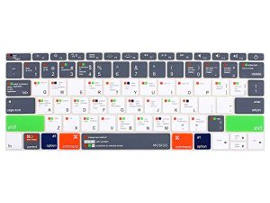 غطاء لوحة مفاتيح MOSISO متوافق مع MacBook Pro 13 بوصة A1708 بدون Touch Bar إصدار 2017 2016 ومتوافق مع MacBook 12 inch A1534 ، جلد واقي من السيليكون ، Mac OS X Shortcut ، رمادي