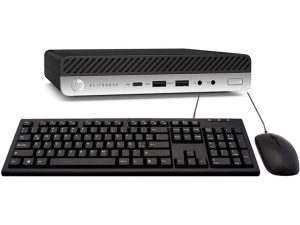 كمبيوتر مكتبي HP EliteDesk 800 G3 صغير ، Intel Core i5-6500T 2.5GHz ، 8GB DDR4 ، 256GB SSD ، USB WiFi ، Win10Pro (مجدد)