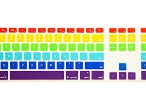 غطاء لوحة مفاتيح HRH لجهاز iMac G6 MB110LL / B و MB110LL / A A1243 مع مظهر لوحة المفاتيح الرقمية (تخطيط الولايات المتحدة)