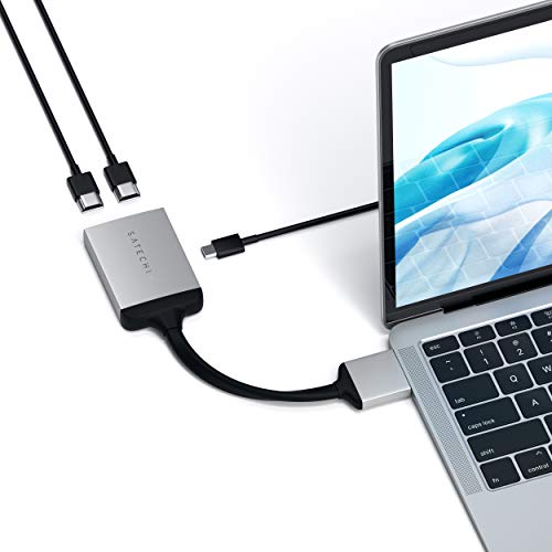 Satechi Aluminium Type-C Dual HDMI Adapter 4K 60Hz مع شحن USB-C PD - متوافق مع 2021 MacBook Pro M1 Pro & Max ، 2020 MacBook Pro / Air ، 2020 Mac Mini (فضي) Satechi Aluminium Type-C Dual HDMI Adapter 4K 60Hz مع شحن USB-C PD - متوافق مع 2021 MacBook Pro M1 Pro & Max ، 2020 MacBook Pro / Air ، 2020 Mac Mini (فضي)
