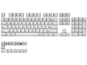 LTC LavaCaps PBT Double Shot 118-Key Sublimation Keycaps Set ، ملف تعريف KDA للوحة مفاتيح ميكانيكية لتخطيط Apple Mac ، مع Keycap Puller - (Keycaps فقط)