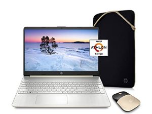 كمبيوتر محمول HP 2022 Newest Pavilion 15.6 بوصة عالي الدقة ، AMD Athlon Silver 3050U (حتى 3.2 جيجاهرتز) ، ذاكرة وصول عشوائي 4 جيجا بايت ، 128 جيجا بايت SSD ، كاميرا ويب ، USB-C ، شاحن سريع ، Numpad ، فوز 10 W / 1 Year of Microsoft 365 ، Mouse ، كم