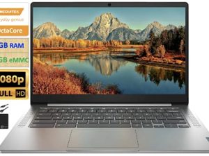 كمبيوتر محمول 2021 Flagship Lenovo Chromebook 14 بوصة FHD لطالب الأعمال ، ثماني النواة MediaTek MT8183 Upto 2GHz ، 4GB RAM ، 64GB eMMC ، 802.11ac WiFi ، كاميرا ويب ، بطارية 10 ساعات ، Chrome OS + كابلات Marxsol