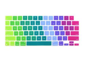 غطاء لوحة مفاتيح ProElife لجهاز MacBook Air 13.6 بوصة 2022 شريحة Apple M2 (طراز: A2681) ، واقي لوحة مفاتيح سيليكون رفيع للغاية US Enter لـ 2022 MacBook Air 13.6 '' M2 Chip Accessory (قوس قزح)