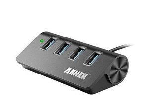 Anker 4-Port USB 3.0 Unibody Aluminium Data Hub مع 2ft USB 3.0 Cable for Macbook، Mac Pro / mini، iMac، XPS، Surface Pro، Notebook PC، USB Flash Drives، Mobile HDD والمزيد