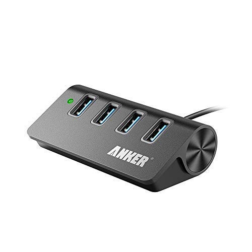 Anker 4-Port USB 3.0 Unibody Aluminium Data Hub مع 2ft USB 3.0 Cable for Macbook، Mac Pro / mini، iMac، XPS، Surface Pro، Notebook PC، USB Flash Drives، Mobile HDD والمزيد Anker 4-Port USB 3.0 Unibody Aluminium Data Hub مع 2ft USB 3.0 Cable for Macbook، Mac Pro / mini، iMac، XPS، Surface Pro، Notebook PC، USB Flash Drives، Mobile HDD والمزيد