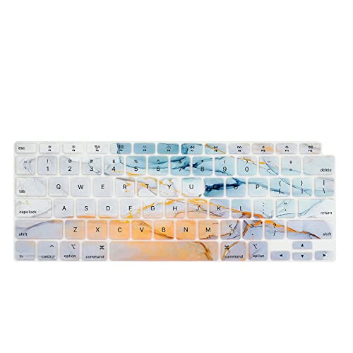 غطاء لوحة مفاتيح KEROM لجهاز MacBook Air 13 بوصة 2021 2020 موديل M1 A2337 A2179 مع معرف اللمس ، واقي لوحة مفاتيح سيليكون واقية رفيعة للغاية للوحة المفاتيح ، تخطيط أمريكي ، رخام أزرق رمادي غطاء لوحة مفاتيح KEROM لجهاز MacBook Air 13 بوصة 2021 2020 موديل M1 A2337 A2179 مع معرف اللمس ، واقي لوحة مفاتيح سيليكون واقية رفيعة للغاية للوحة المفاتيح ، تخطيط أمريكي ، رخام أزرق رمادي