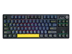 EPOMAKER CIDOO ABM084 TKL Hot Swap RGB 2.4 جيجاهرتز / بلوتوث 5.0 / لوحة مفاتيح سلكية بمقبض ميكانيكي NKRO مع رغوة بورون ، بطارية 3000 مللي أمبير في الساعة ، لوحة مفاتيح مزدوجة PBT لـ E-Sport Win / Mac / Linux (Flamingo Switch)