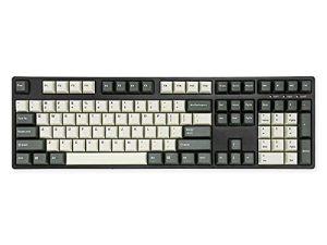 لوحة مفاتيح ميكانيكية مريحة ikbc CD108 V2 عتيقة مع مفتاح Cherry MX Blue لـ Win و Mac ، لوحة مفاتيح كاملة الحجم تستخدم Mistel بلونين ريترو PBT مزدوج اللقطات لسطح المكتب والكمبيوتر المحمول