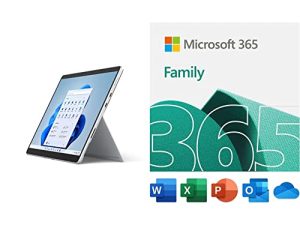 Microsoft Surface Pro 8-13 "شاشة تعمل باللمس - Intel® Evo Platform Core ™ i5-8GB Memory - 128GB SSD - Platinum (أحدث طراز) مع عائلة Microsoft 365 | اشتراك لمدة 15 شهرًا | تنزيل الكمبيوتر الشخصي / Mac