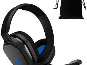 سماعة ASTRO Gaming A10 لأجهزة Xbox One / Nintendo Switch / PS4 / PC و Mac - سلكي 3.5 ملم وميكروفون بوم مع حقيبة جراب مخملية - عبوة مجمعة - (أزرق / أسود)
