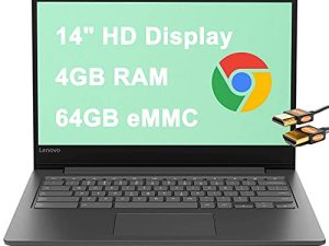 Lenovo Premium Chromebook S330 14 Laptop شاشة 14 بوصة عالية الدقة MediaTek MT8173C معالج رباعي النواة 4 جيجابايت رام 64 جيجابايت كاميرا eMMC بلوتوث 4.1 نظام تشغيل كروم + كابل HDMI