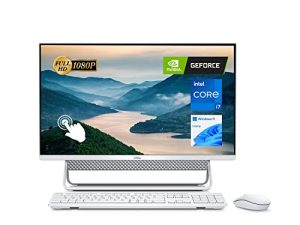 جهاز كمبيوتر Dell Inspiron 7700 الكل في واحد ، شاشة لمس FHD 27 بوصة ، Intel i7-1165G7 ، GeForce MX330 ، ذاكرة وصول عشوائي 32 جيجا ، 512 جيجا بايت SSD ، كاميرا ويب ، USB Type-C ، HDMI ، RJ-45 ، Wi-Fi 6 ، Windows 11 Home ، فضة