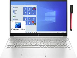 [Windows 11 Pro] HP Pavilion 15 Business Laptop ، 15.6 "FHD ، Intel Quad-Core i7-1195G7 حتى 5.0 جيجا هرتز ، 16 جيجا بايت DDR4 RAM ، 2 تيرا بايت PCIe SSD ، WiFi 6 ، Bluetooth 5.2 ، Type-C ، فضي طبيعي ، 64 جيجا فلاش قيادة