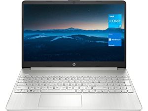 HP 15 Notebook ، 15.6 "HD Screen Laptop ، Intel Core i3-1115G4 ، 8GB DDR4 RAM ، 128GB SSD ، كاميرا ويب ، HDMI ، Wi-Fi ، Windows 11 Home ، فضي طبيعي