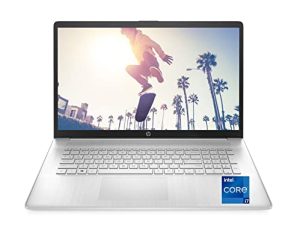 2022 HP Business Laptop - 17.3 بوصة FHD IPS 11th Intel i7-1165G7 Iris Xe Graphics 16GB DDR4 256GB SSD + 1TB HDD WiFi 6 Bluetooth لوحة مفاتيح كاملة مع Numpad Win 10 Pro 32GB USB ، فضي (17t-CN000)