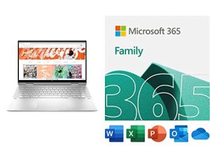 كمبيوتر محمول HP ENVY x360 قابل للتحويل مقاس 15 بوصة ، معالج Intel Core i7-1260P ، بطاقة رسومات Intel Iris Xe ، ذاكرة وصول عشوائي سعة 16 جيجابايت ، 1 تيرابايت SSD ، Windows 11 ، فضي طبيعي مع عائلة Microsoft 365 | اشتراك لمدة 15 شهر | تنزيل جهاز الكمبيوتر / جهاز Mac