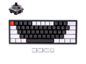 Keychron K12 60٪ Layout Bluetooth Wireless / USB لوحة مفاتيح ميكانيكية سلكية للألعاب مع إطار من الألومنيوم بمفتاح ميكانيكي بني من Keychron ، لوحة مفاتيح كمبيوتر مدمجة 61 مفتاحًا لنظام التشغيل Mac Windows