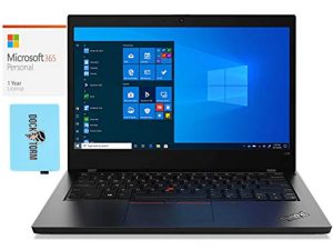 Lenovo ThinkPad L14 كمبيوتر محمول للأعمال والمنزل (Intel i7-10510U رباعي النواة ، 16 جيجا بايت رام ، 256 جيجا بايت SSD ، رسومات Intel UHD ، 14.0 بوصة Full HD (1920x1080) ، WiFi ، Bluetooth ، Win 10 Pro) مع MS 365 Personal ، Hub